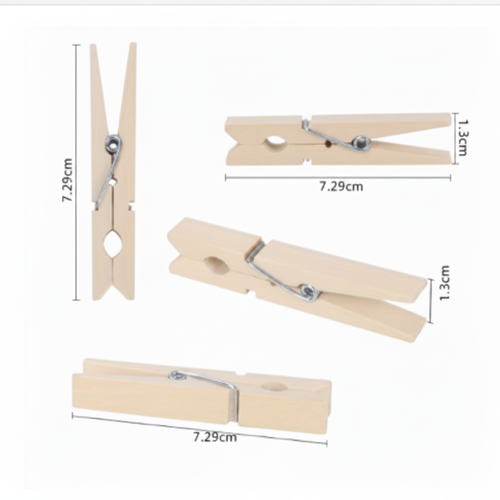 Laundry Loft™ Clothespin Dimension Diagram - No Yellow